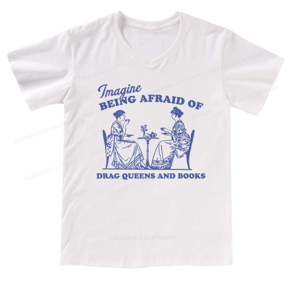 Pagewings Drag Queens V-neck T-shirt