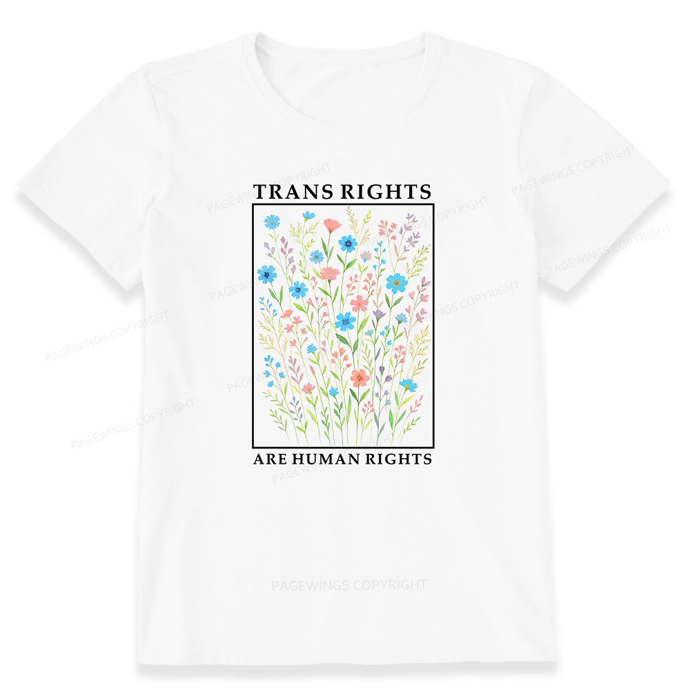 Pagewings Trans Rights Are Human Rights Unisex Classic T-shirt