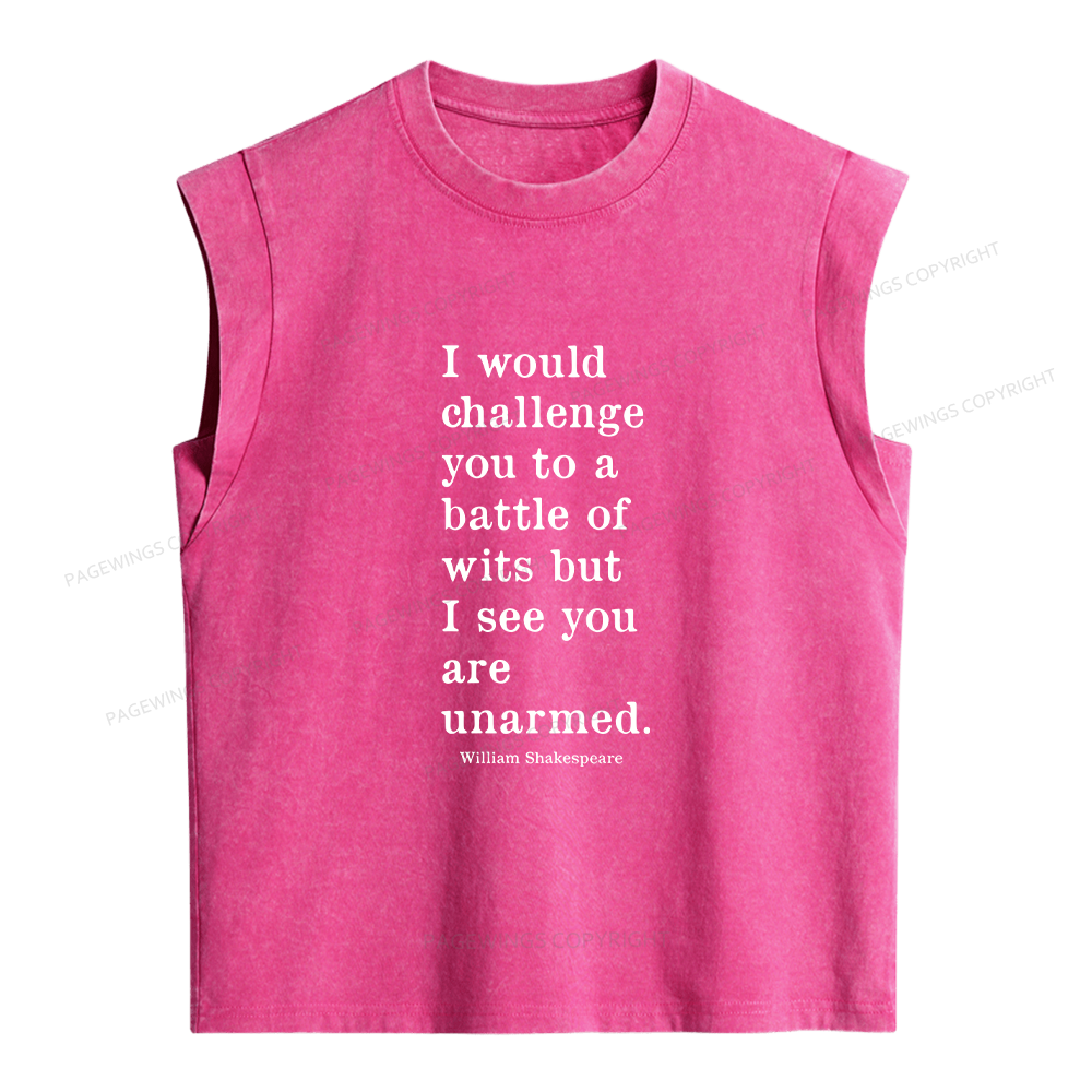 Pagewings Shakespeare Quote Women's Washed Tank Top