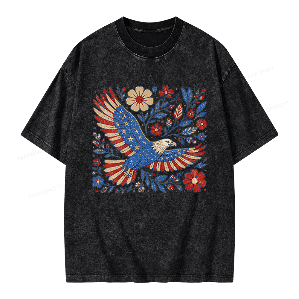 Pagewings Freedom Unisex Washed T-shirt