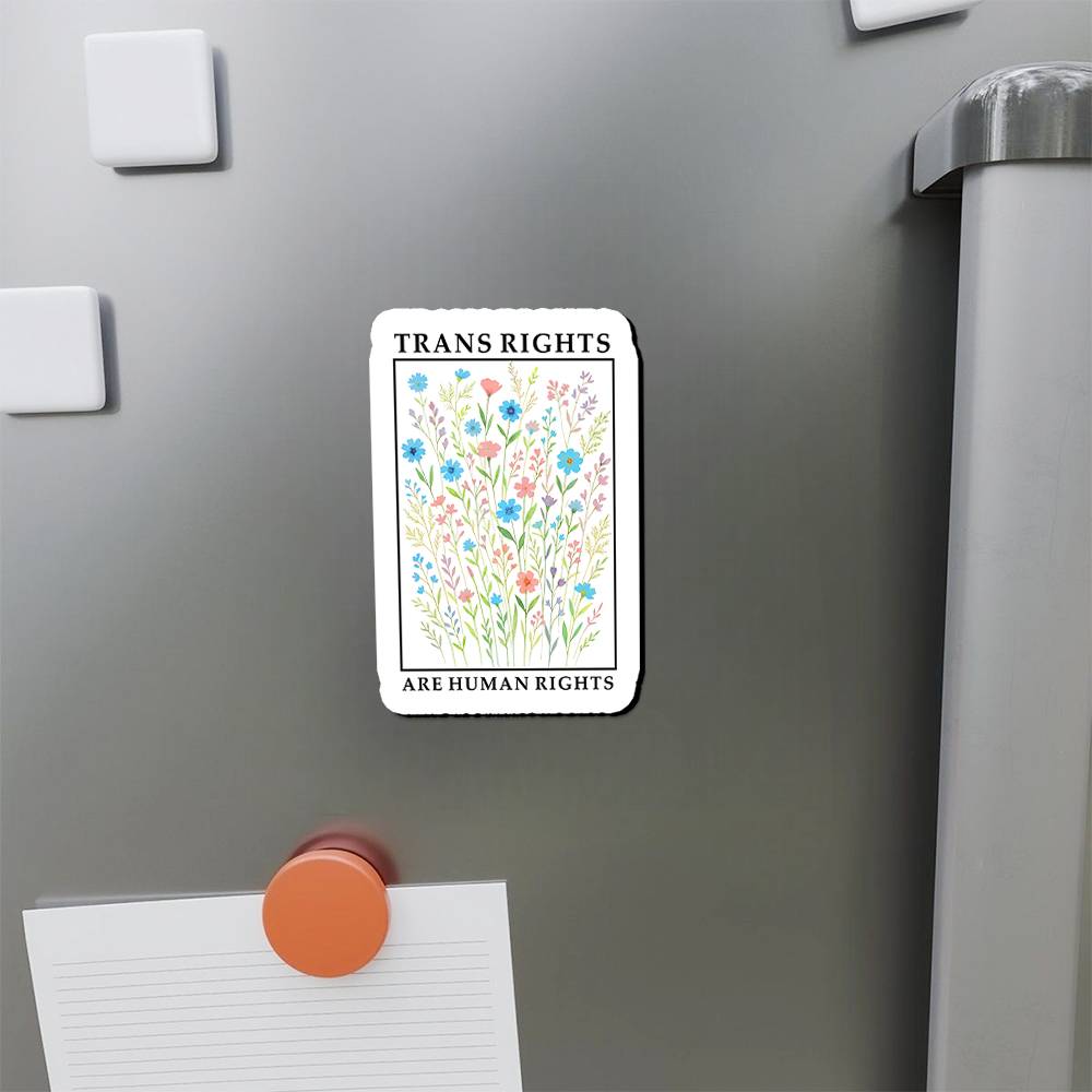 Pagewings Trans Rights Are Human Rights Fridge Magnet
