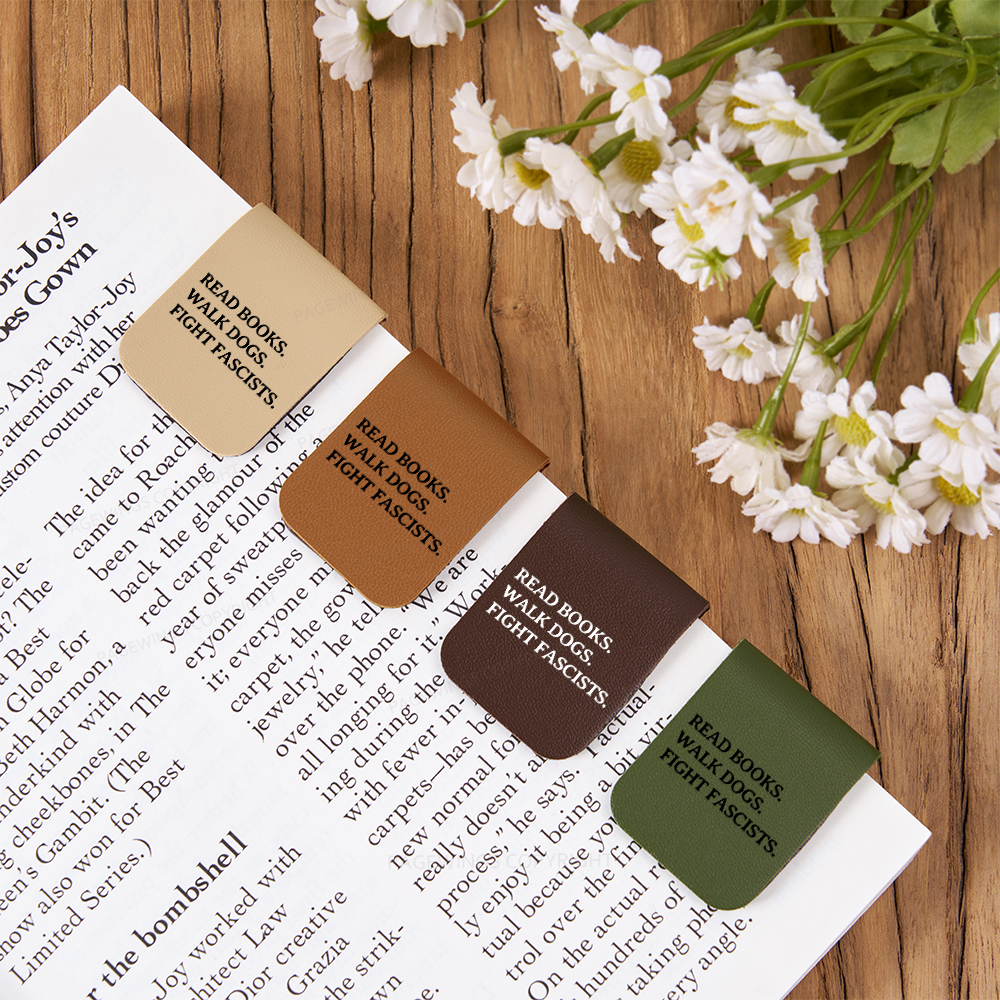 Pagewings Read Books Walk Dogs And Fight Magnetic Bookmark