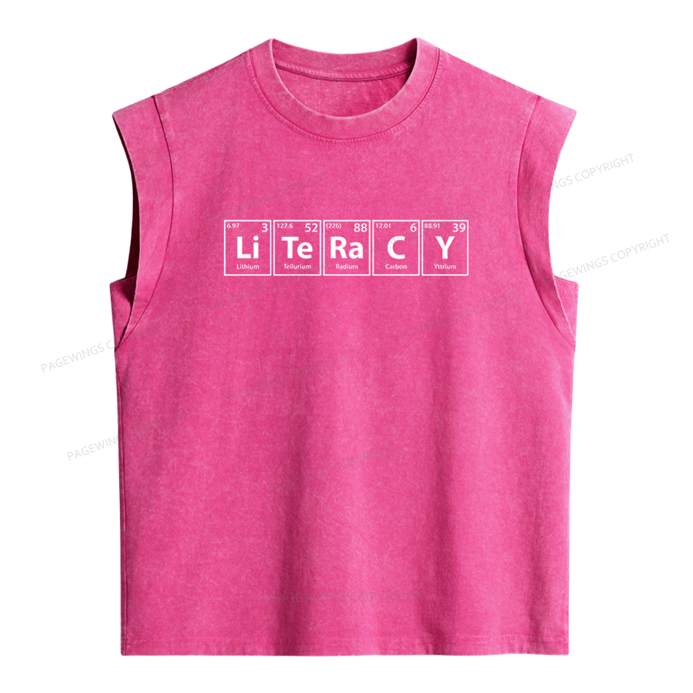 Pagewings Literacy Women's Washed Tank Top