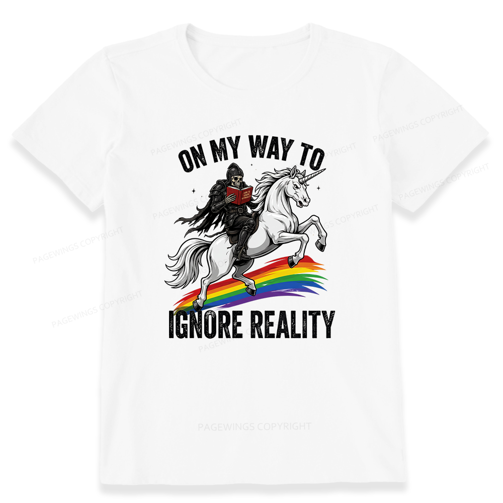 Pagewings On My Way To Ignore Reality Unisex Classic T-shirt