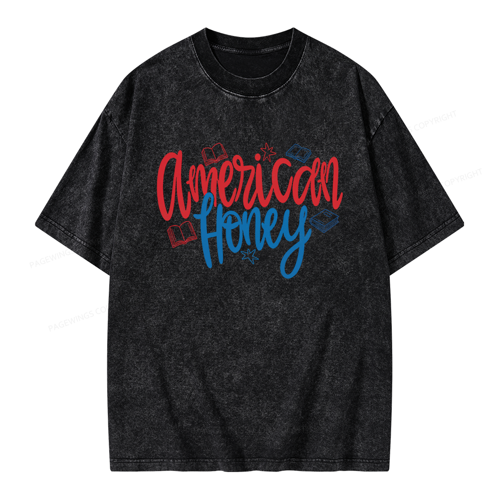 Pagewings American Honey Unisex Washed T-shirt