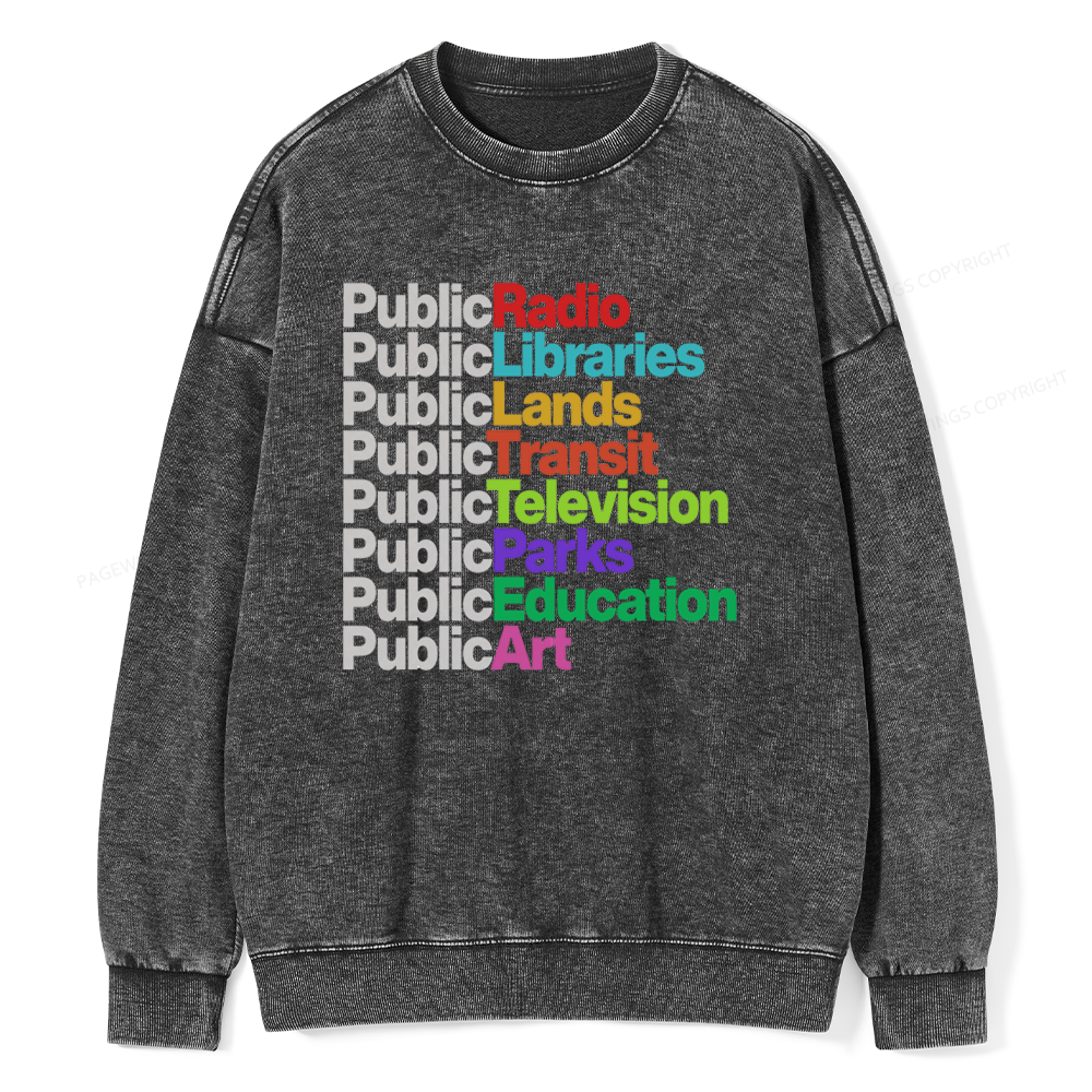 Pagewings Public Libraries Washed Sweatshirt
