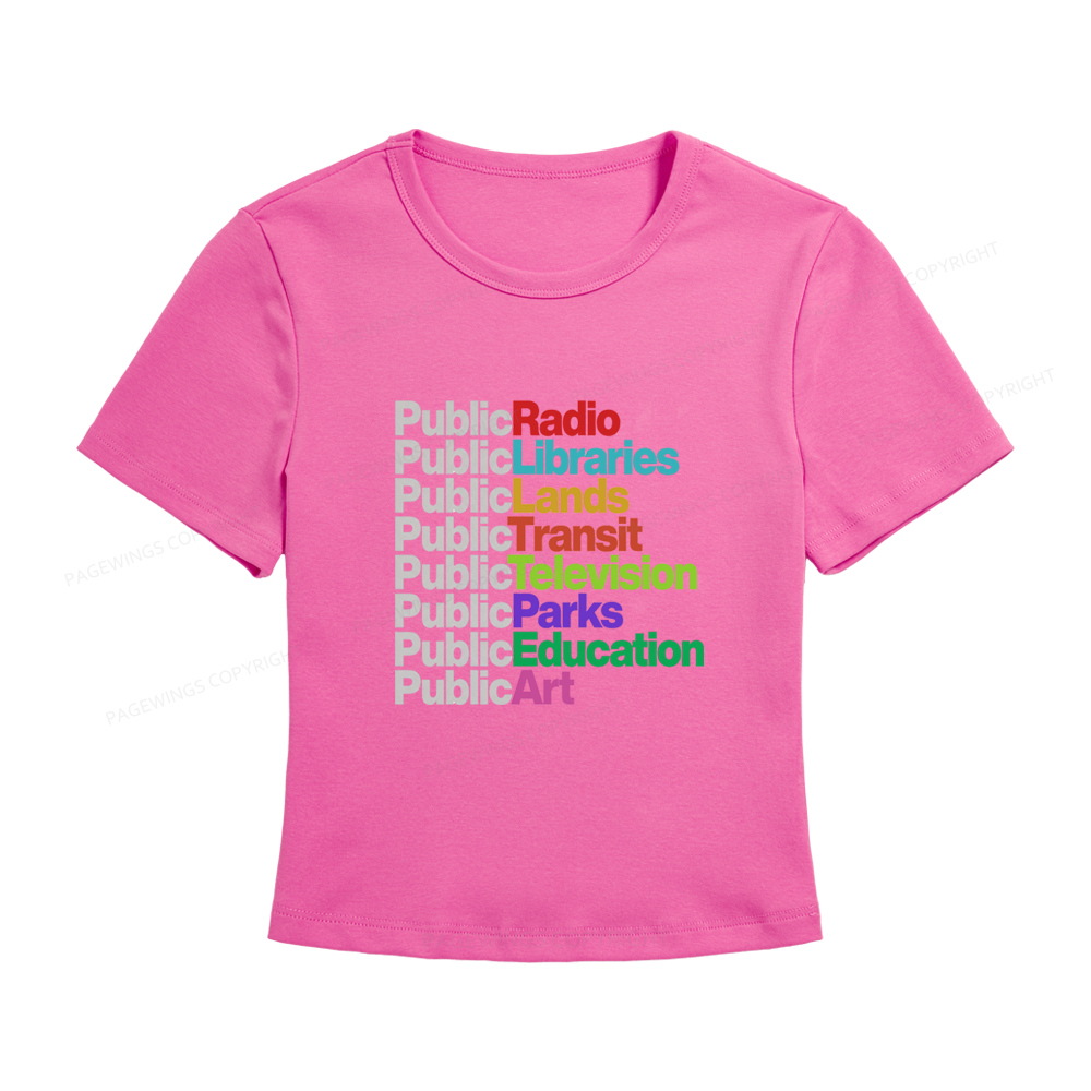 Pagewings Public Libraries Women's Baby Tee