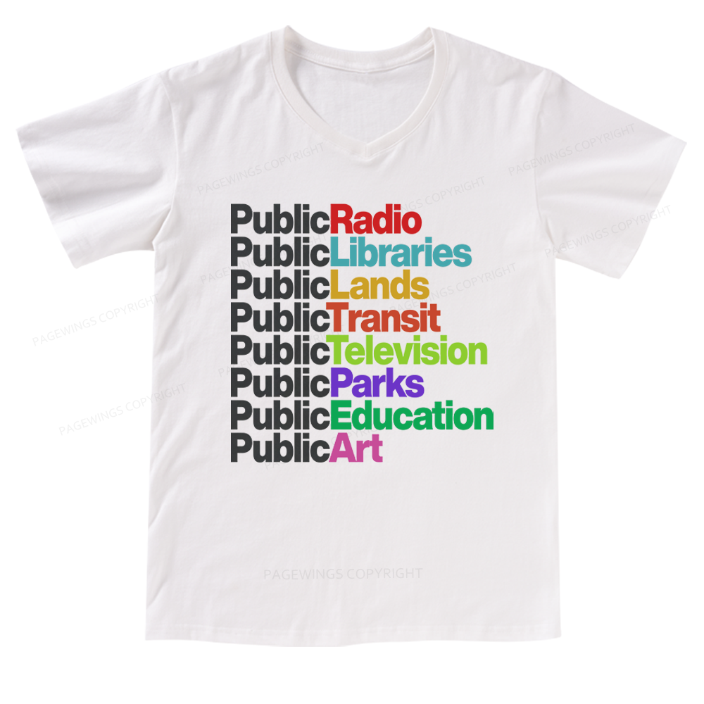 Pagewings Public Libraries V-neck T-shirt