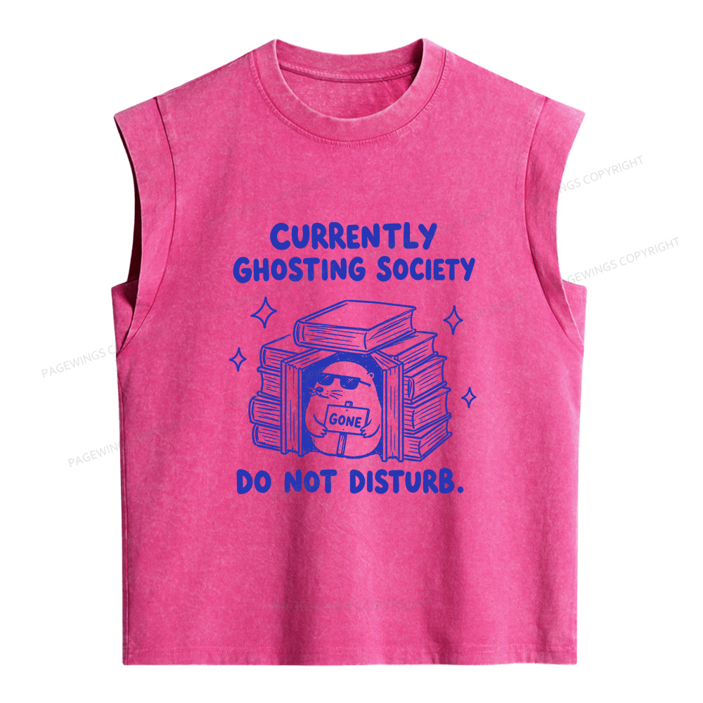 Pagewings Do Not Disturb Women's Washed Tank Top