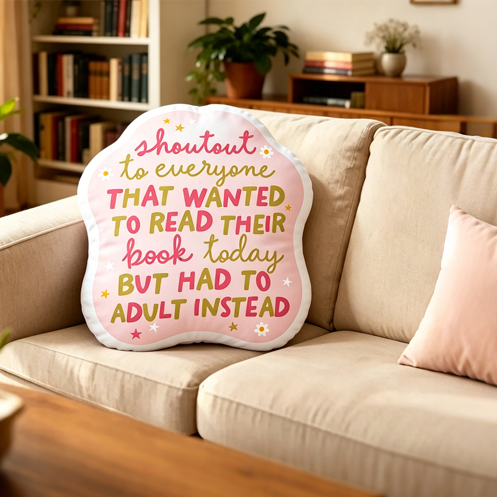 Pagewings Reading Smut Book  Shaped Throw Pillow