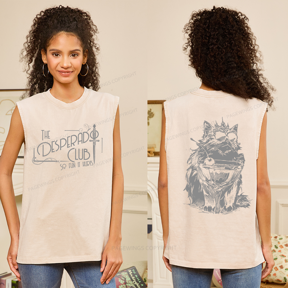 Pagewings The Desperado Club Unisex Washed Tank Top