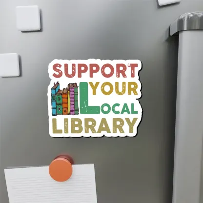 Pagewings Support Your Local Library Fridge Magnet