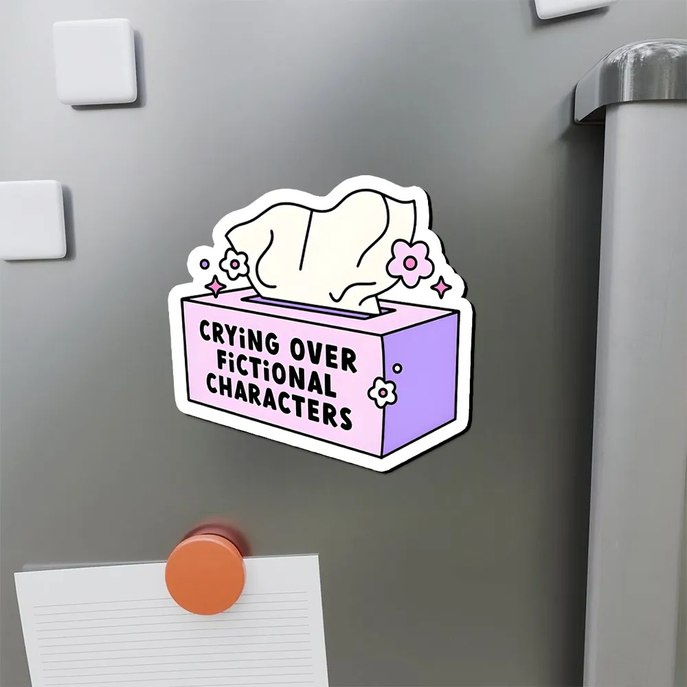 Pagewings Crying Over Fictional Characters Fridge Magnet