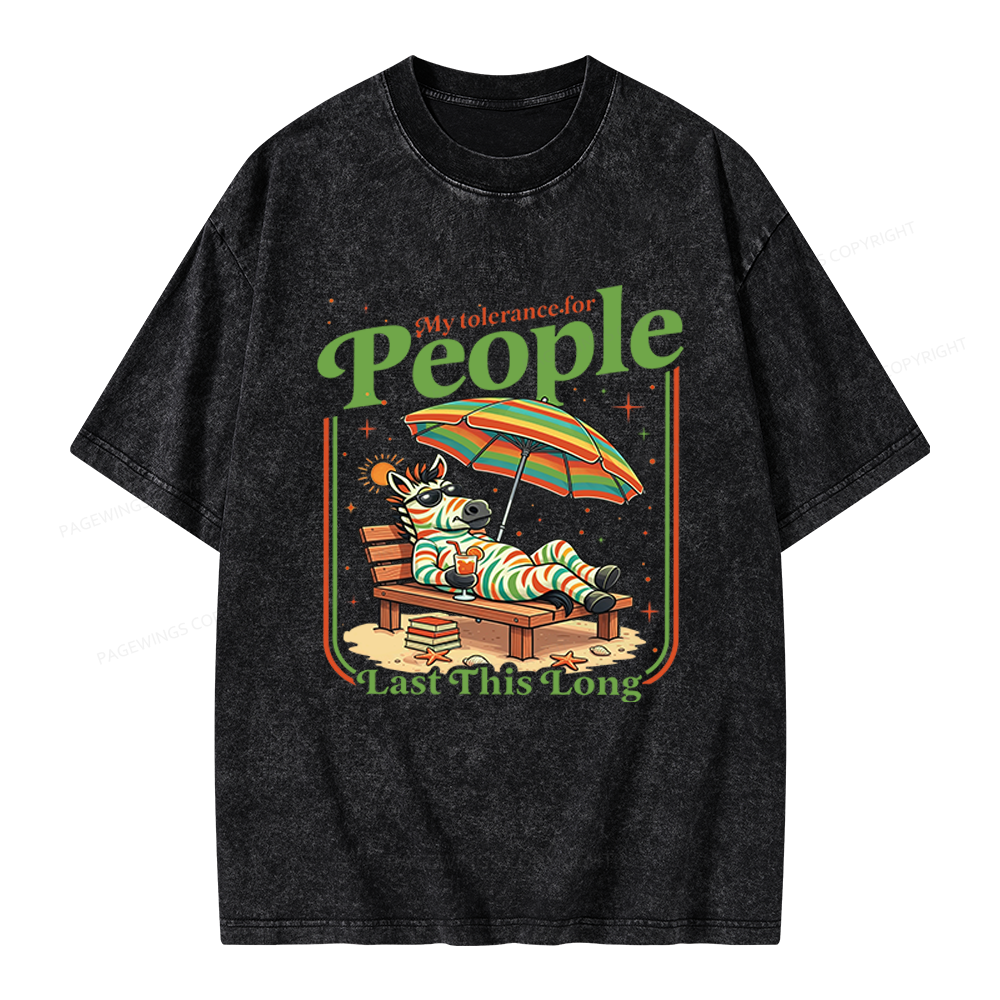 Pagewings Funny Zebra Unisex Washed T-shirt
