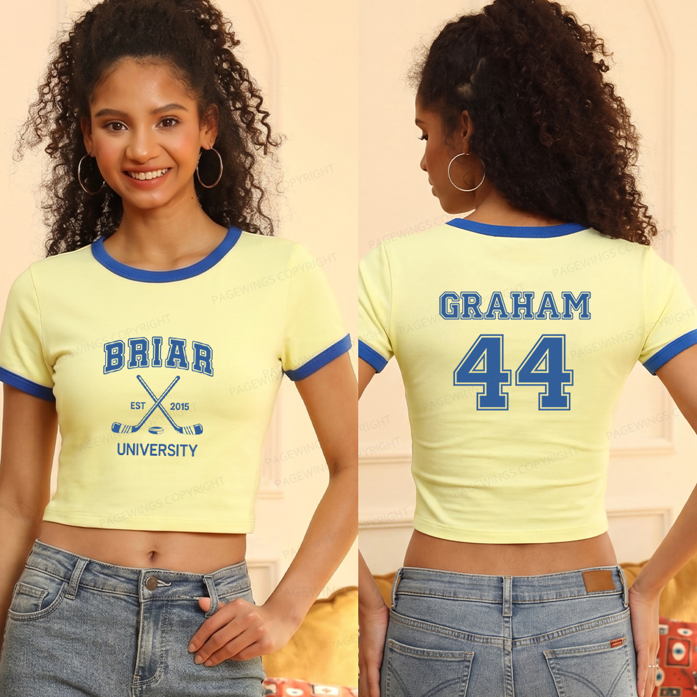 Pagewings Hockey Romance Baby Tee Cropped Ringer T-Shirt 