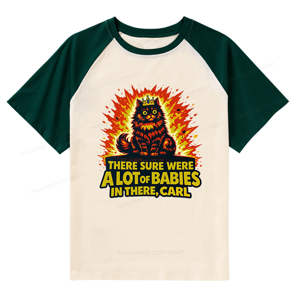Pagewings A Lot Of Babies In There Raglan T-shirt