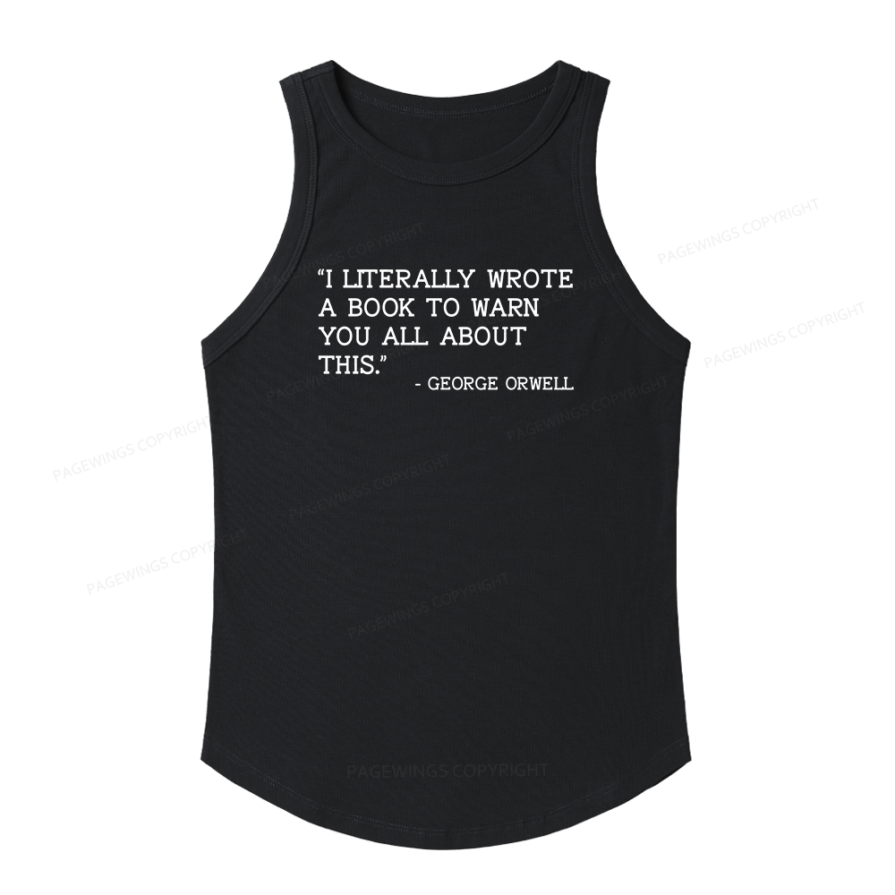 Pagewings Slim Fit I Literally Wrote A Book To Warn Women's Fitted Tank Top 