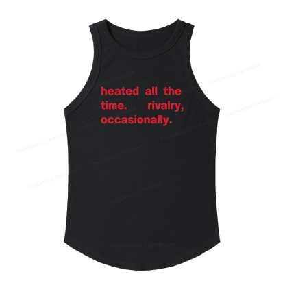 Pagewings Slim Fit The Time Rivalry Occasionally Women's Fitted Tank Top 