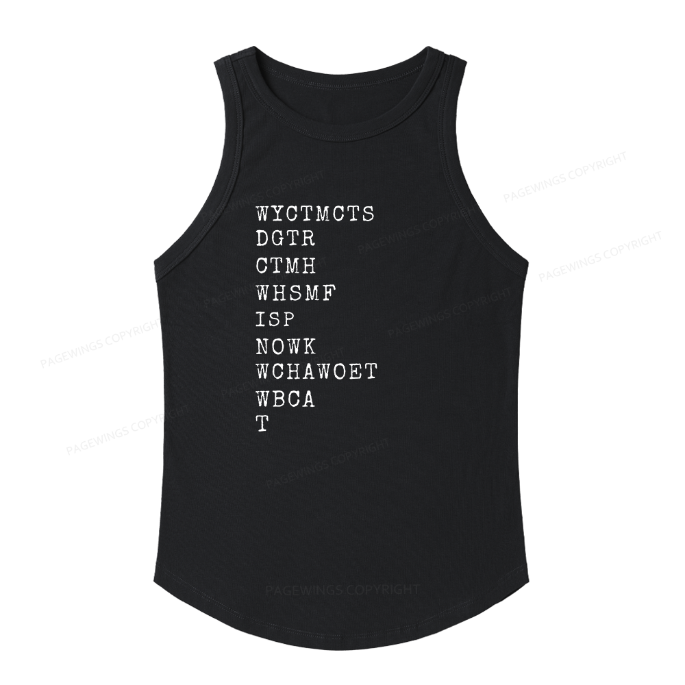 Pagewings Slim Fit Will You Come To My Cottage This Summer Women's Fitted Tank Top 