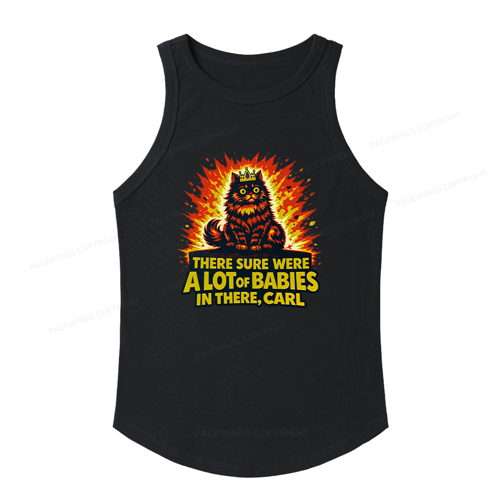 Pagewings Slim Fit A Lot Of Babies In There Women's Fitted Tank Top 