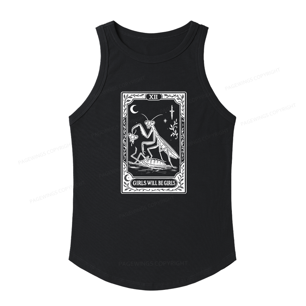 Pagewings Slim Fit Girls Will Be Girls Women's Fitted Tank Top 