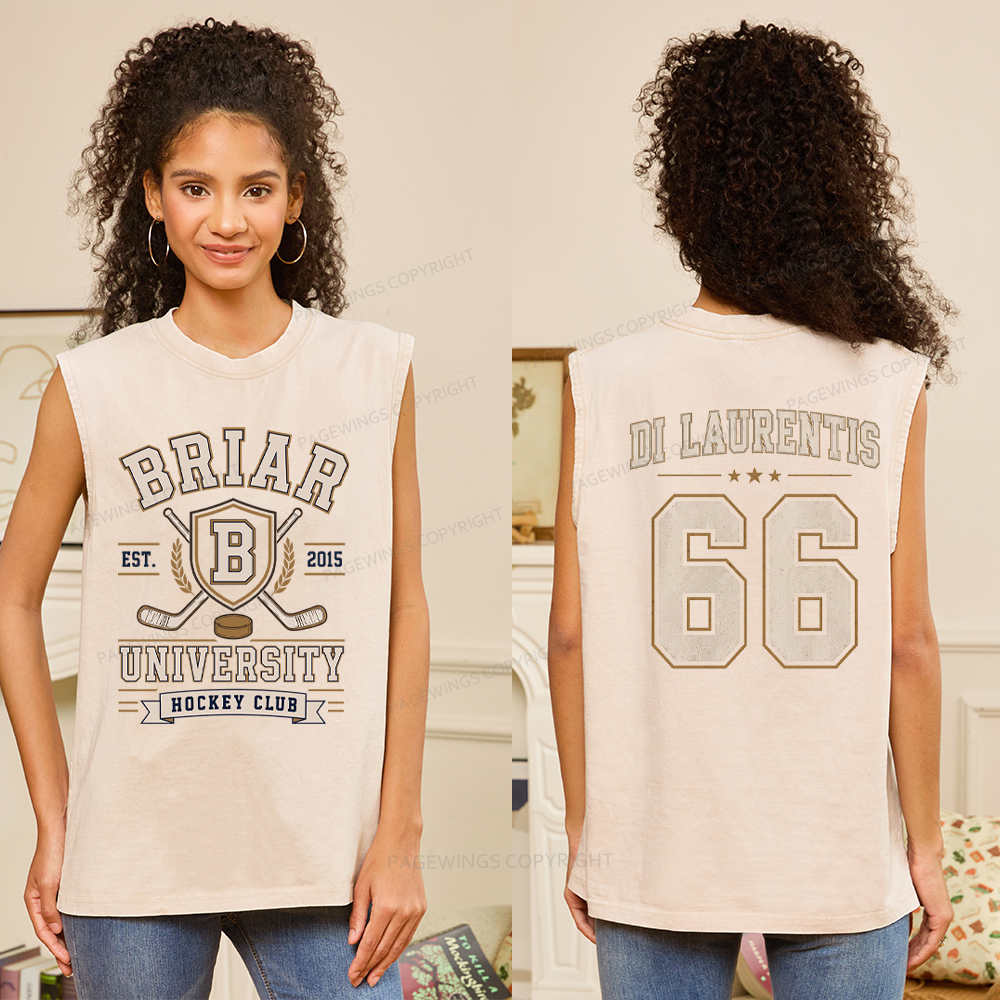 Pagewings Hockey Romance Washed Tank Top