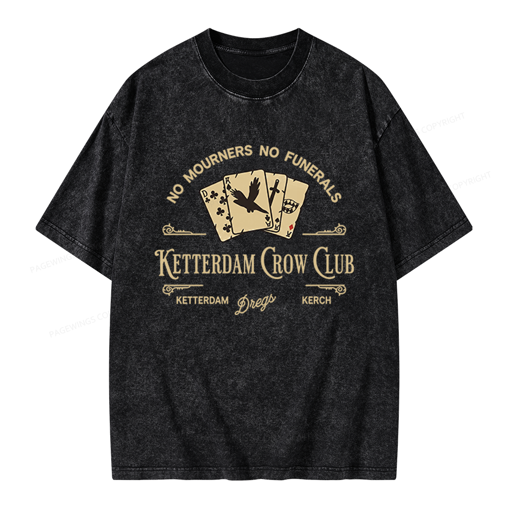 Pagewings Ketterdam Crow Club Unisex Washed T-shirt