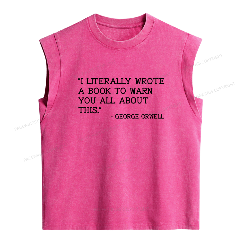 Pagewings I Literally Wrote A Book To Warn Women's Washed Tank Top