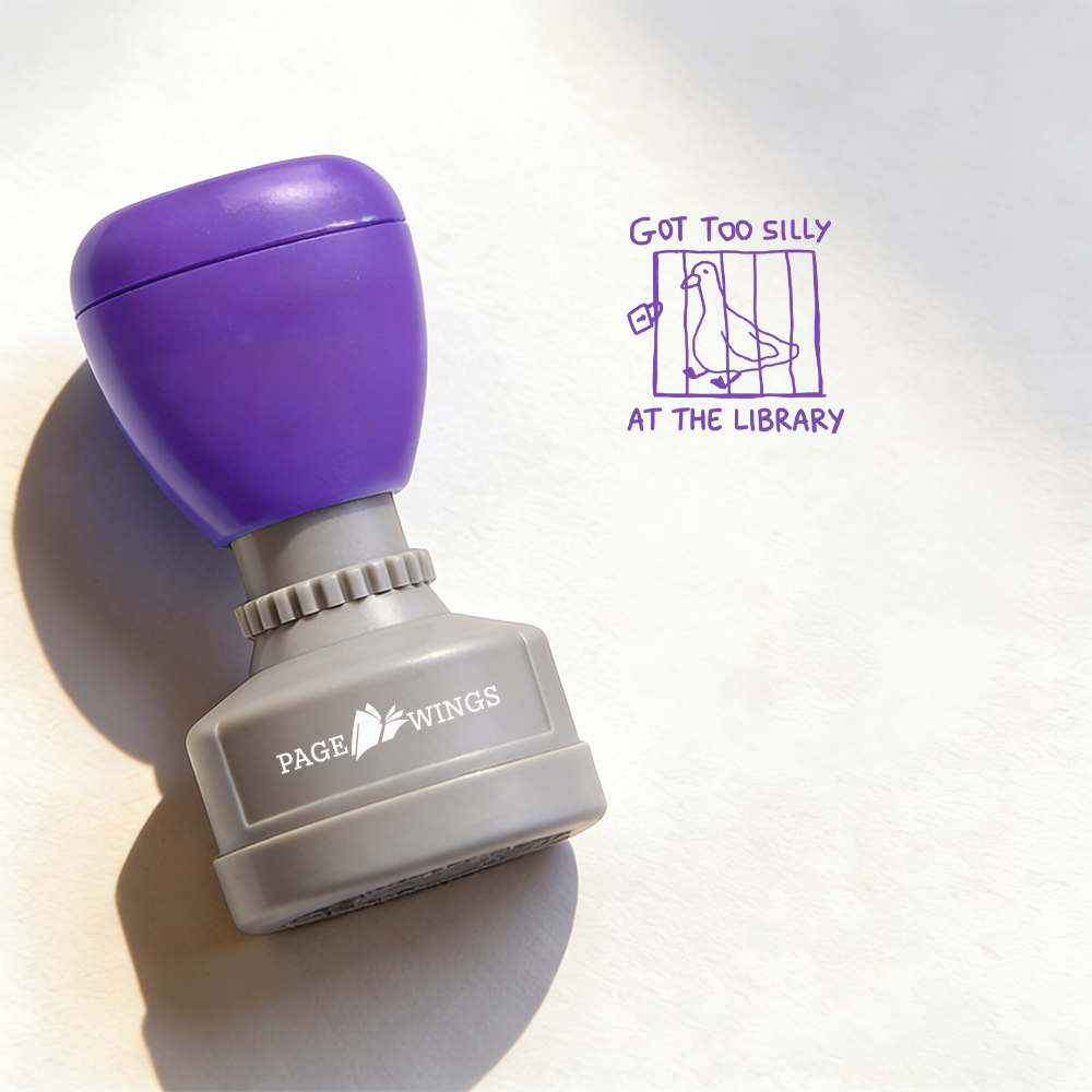 Pagewings Got Too Silly At The Library Stamp