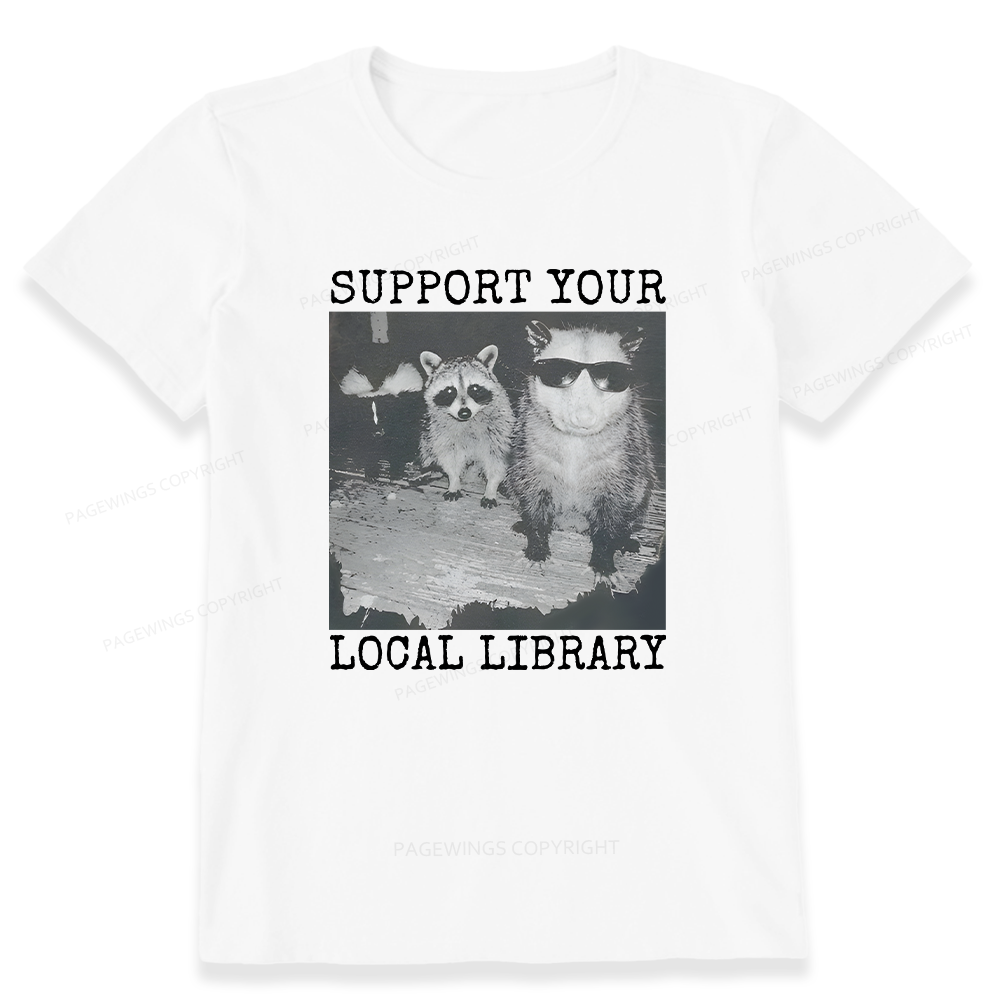 Pagewings Support Your Local Library Unisex Classic T-shirt