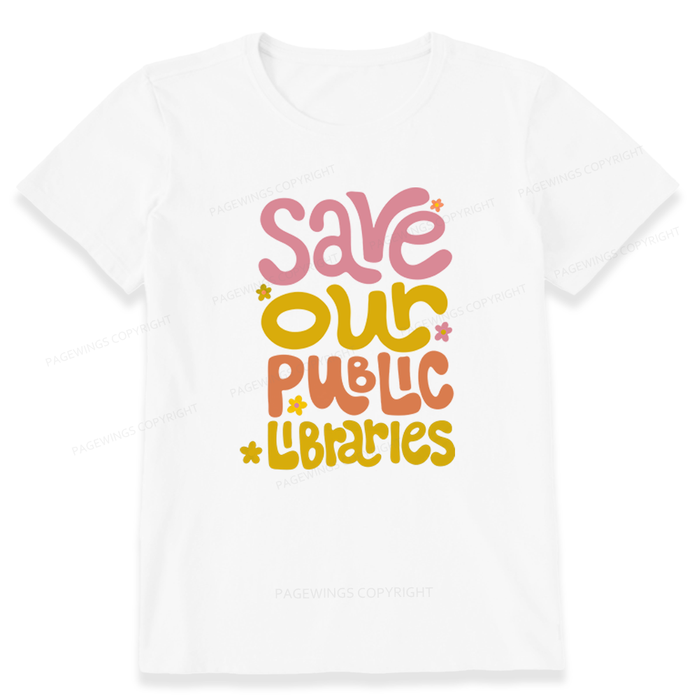 Pagewings Save Our Public Libraries Unisex Classic T-shirt