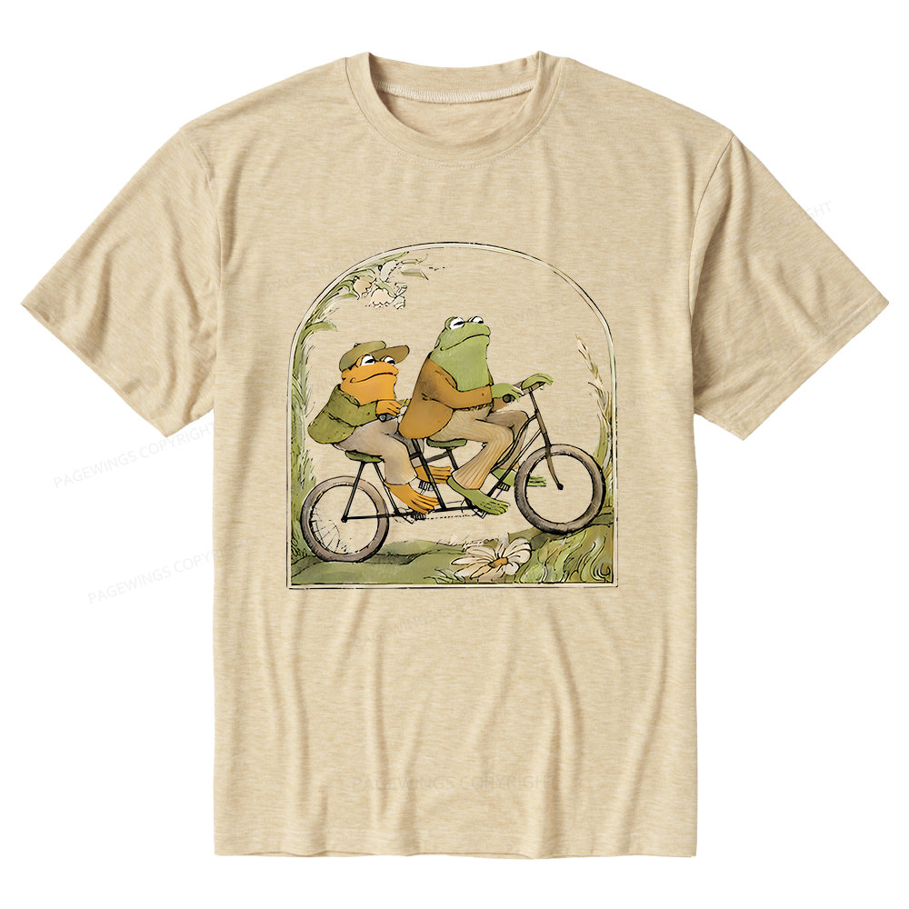Pagewings Soft The Growing Frog Book Vintage Unisex Heather T-Shirt