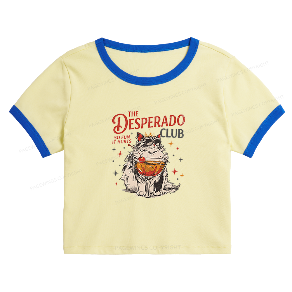 Pagewings Desperado Club Baby Tee Cropped Ringer T-Shirt 