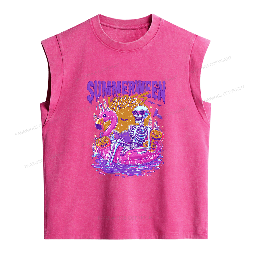 Pagewings Summerween Women's Washed Tank Top