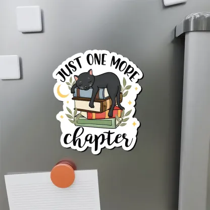 Pagewings Just One More Chapter Adorable Cat Fridge Magnet