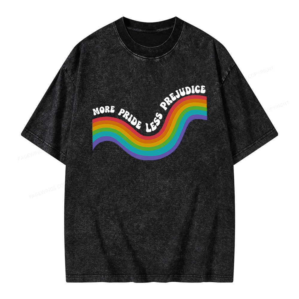 Pagewings More Pride Less Prejudice Unisex Washed T-shirt