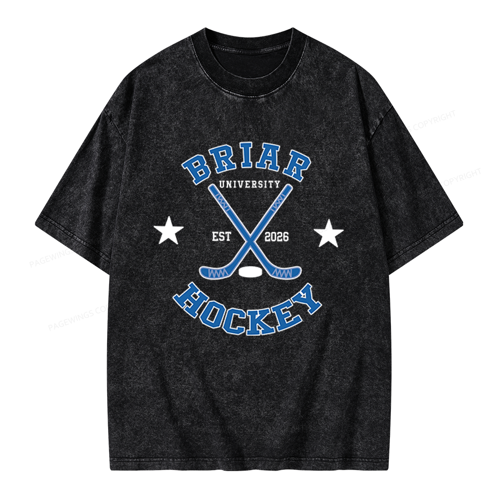 Pagewings Hockey Romance Unisex Washed T-shirt