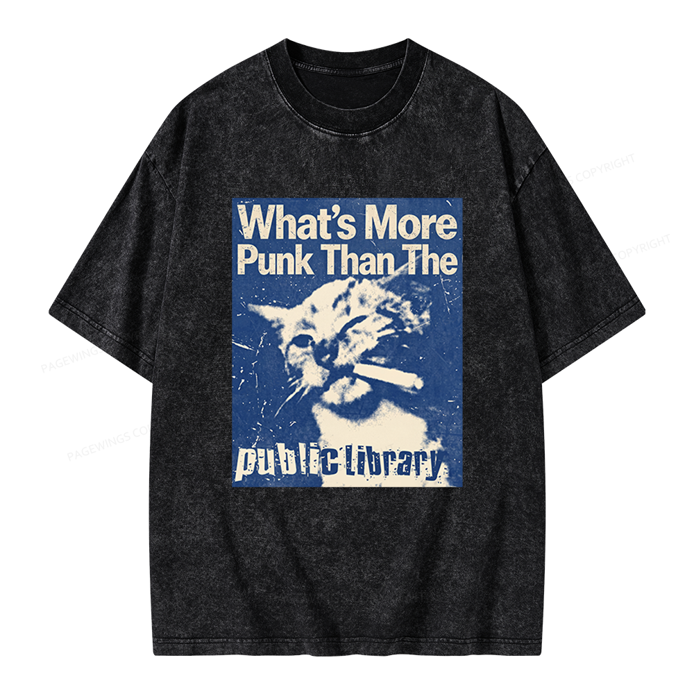Pagewings What's More Punk Than The Public Library Unisex Washed T-shirt