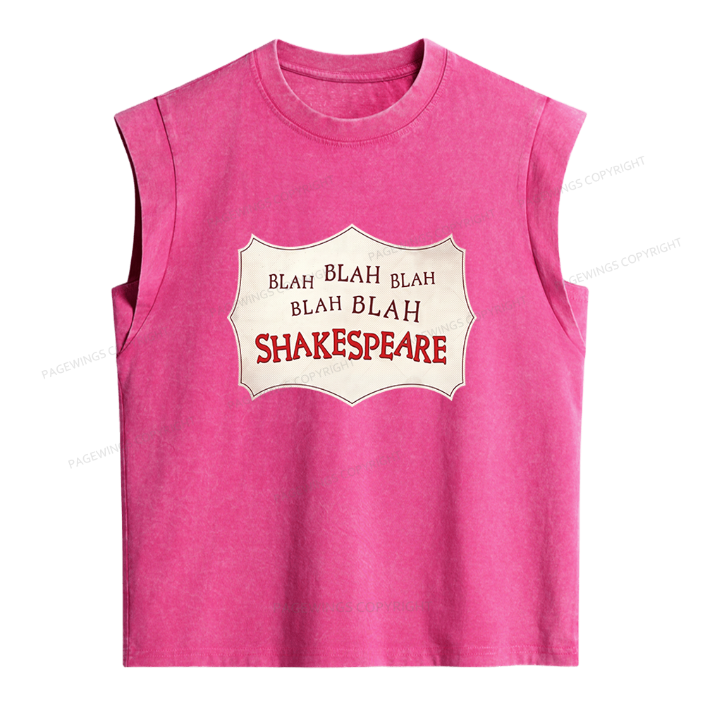 Pagewings Blah Blah Blah Women's Washed Tank Top