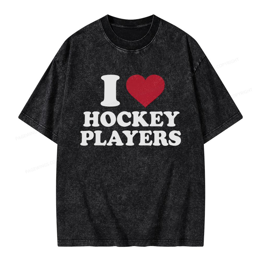 Pagewings Hockey Romance Unisex Washed T-shirt