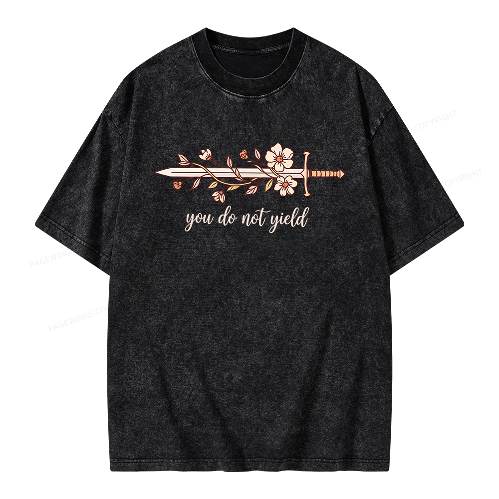 Pagewings You Do Not Yield Unisex Washed T-shirt