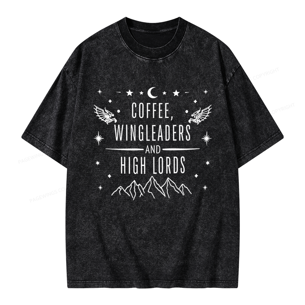 Pagewings Fantasy Bookish Unisex Washed T-shirt