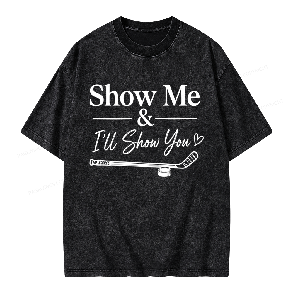 Pagewings Show Me And I'll Show You Unisex Washed T-shirt