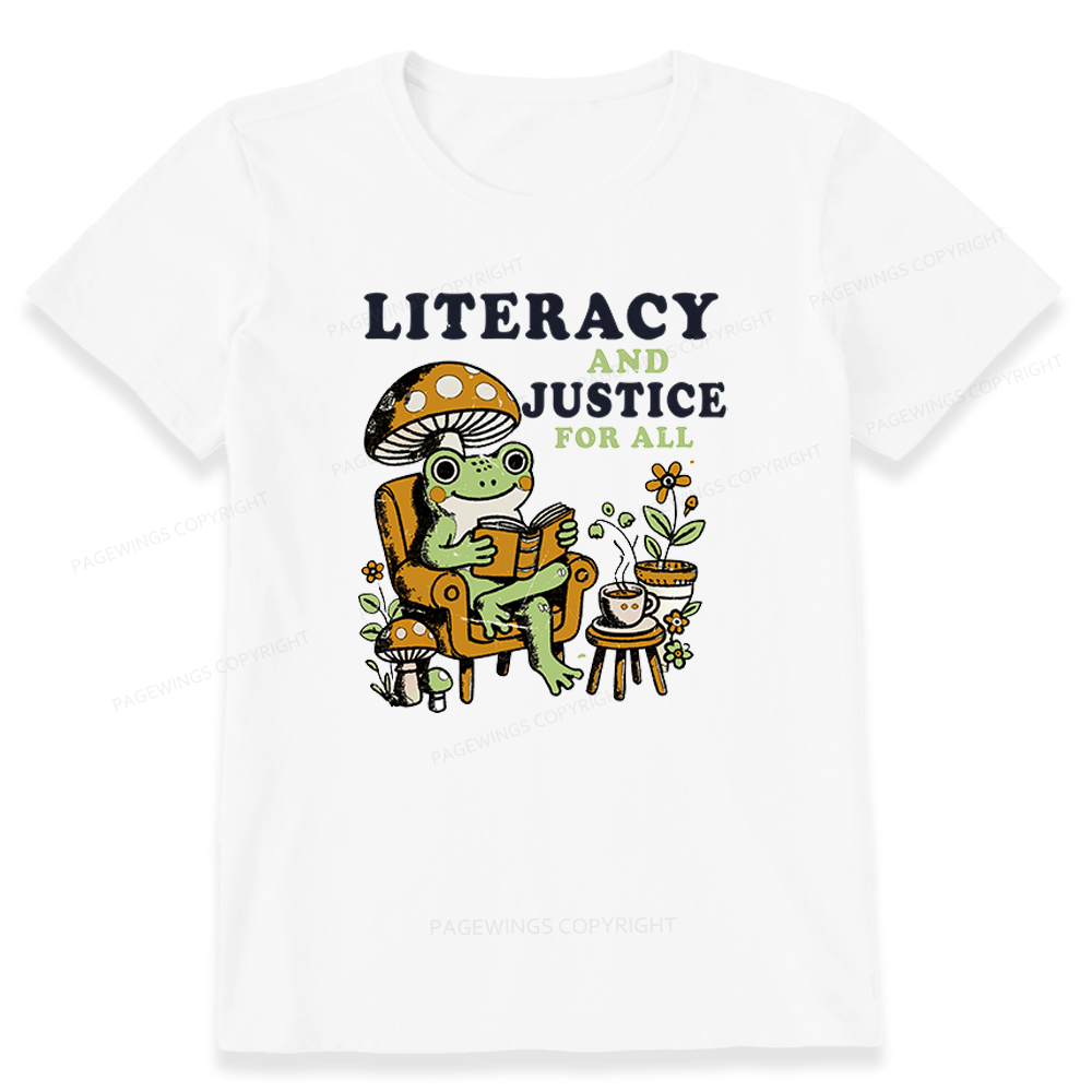 Pagewings Literacy And Justice For All Unisex Classic T-shirt