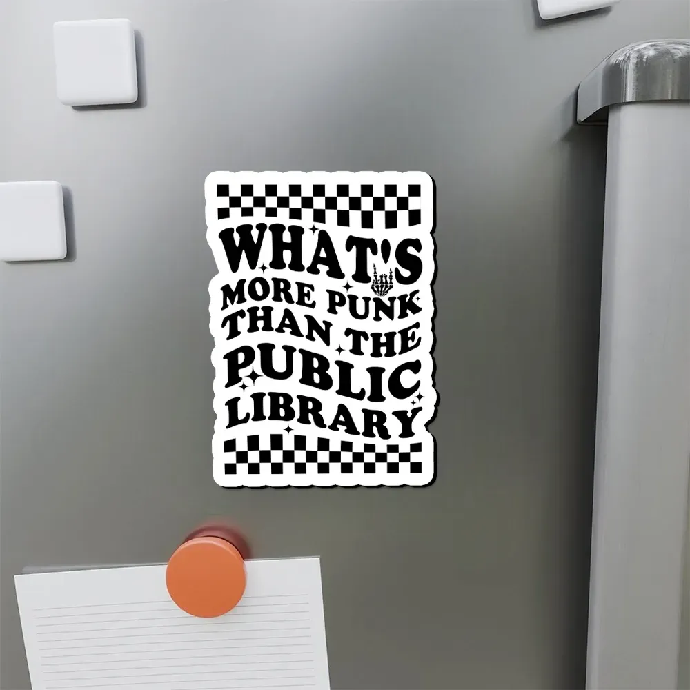 Pagewings punk the public library Fridge Magnet