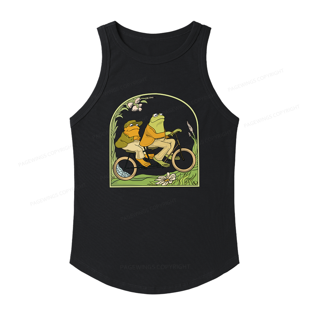 Pagewings Slim Fit Frog And Toad Book Women's Fitted Tank Top