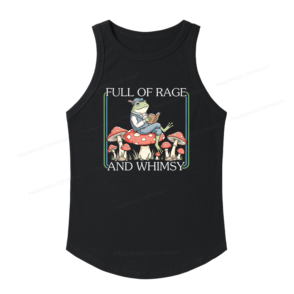Pagewings Slim Fit Full Of Rage and Whimsy Women's Fitted Tank Top