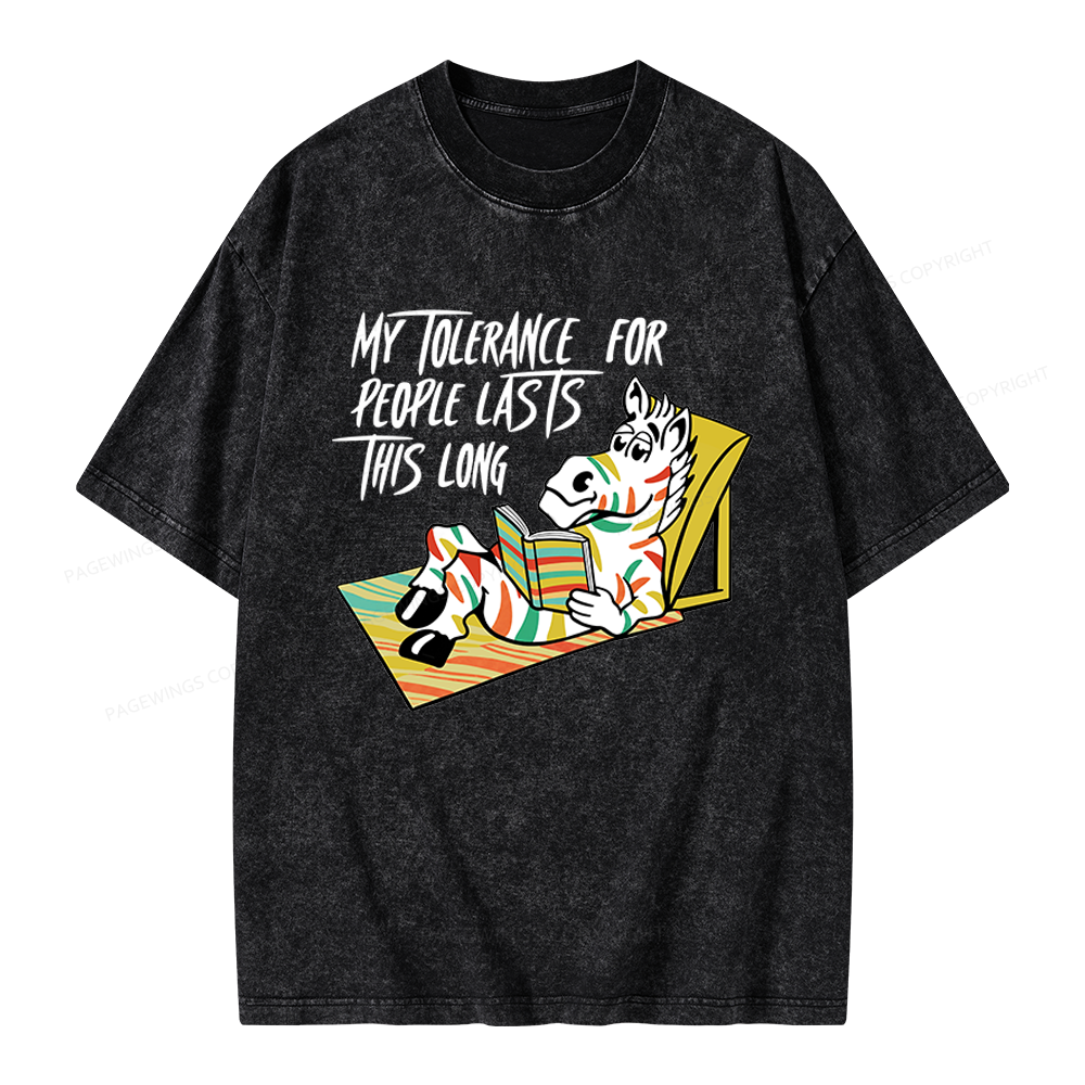 Pagewings Funny Zebra Unisex Washed T-shirt