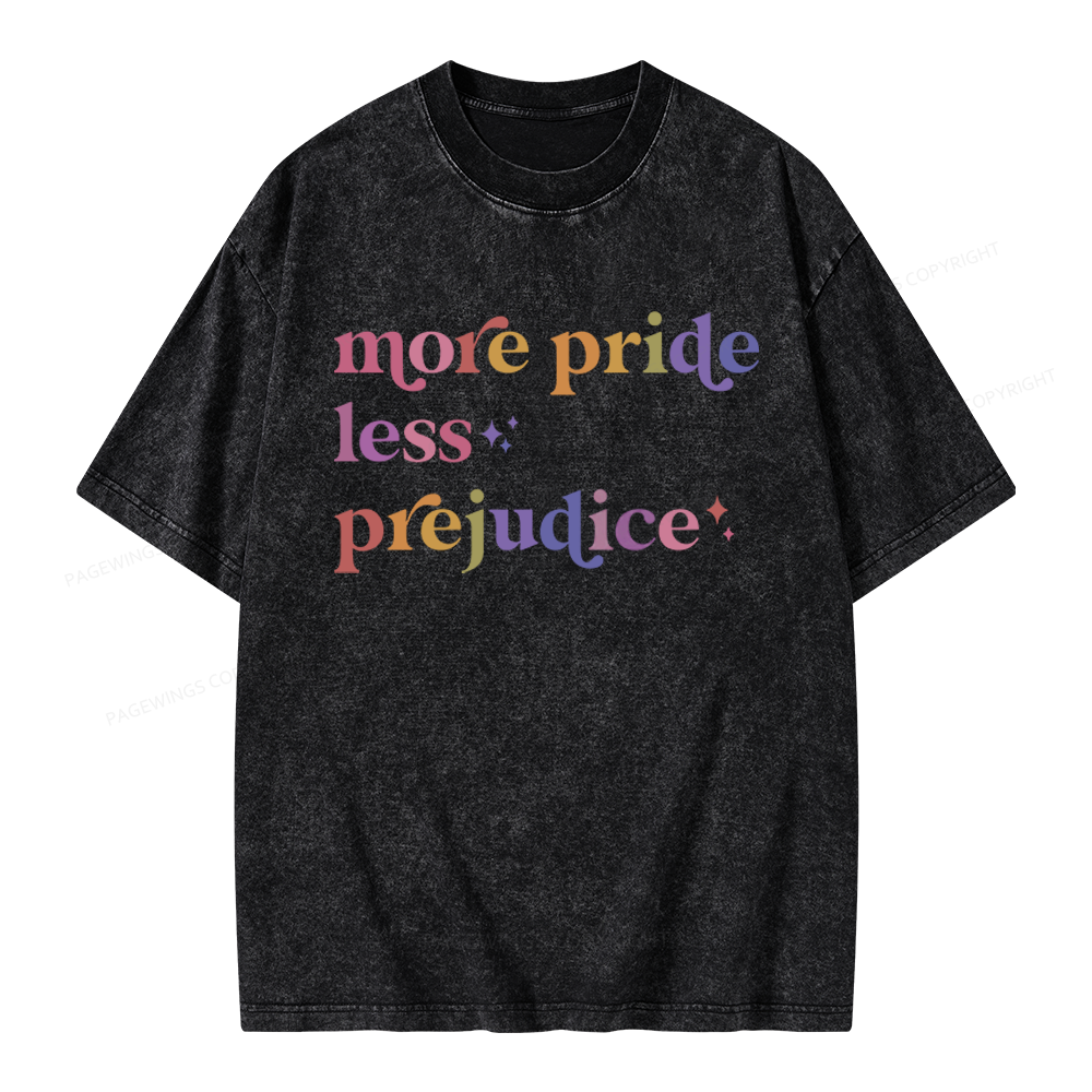 Pagewings More Pride Less Prejudice Unisex Washed T-shirt