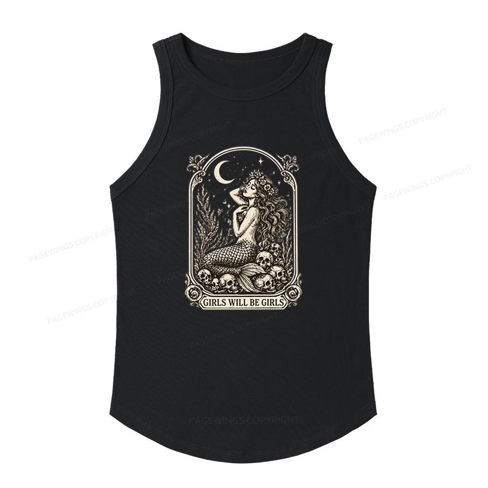 Pagewings Slim Fit Girls Will Be Girls Women's Fitted Tank Top